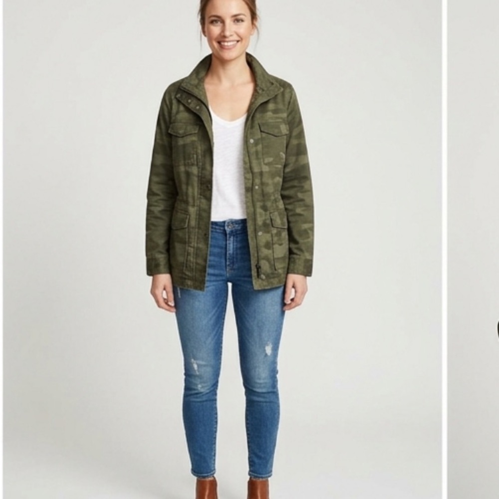 LOFT Olive Camo Green Utility S Military Jacket - Picture 1 of 8